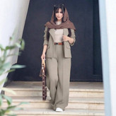 ست کت و شلوار زنانه جنس مازراتی کجرا مدل فروغ