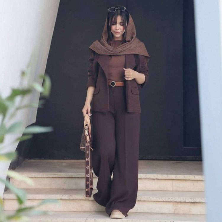 ست کت و شلوار زنانه جنس مازراتی کجرا مدل فروغ